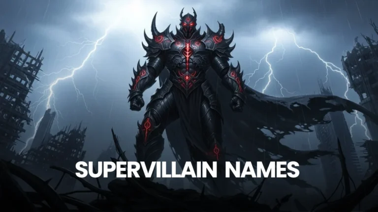 Supervillain Names